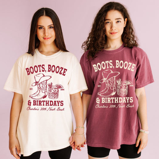 Boots, Booze & Nashville Birthday Party T - Shirts - peachybash com peachy bash