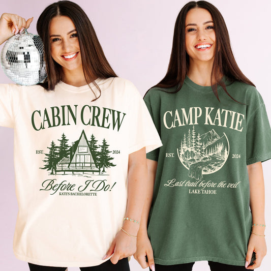 Custom Cabin Crew Camp Bachelorette Party T - Shirts - peachybash com peachy bash