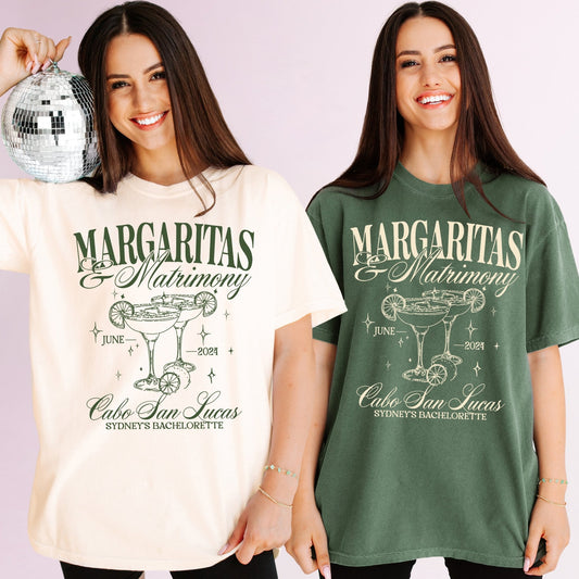 Margaritas And Matrimony Bachelorette Party T - Shirts - peachybash com peachy bash