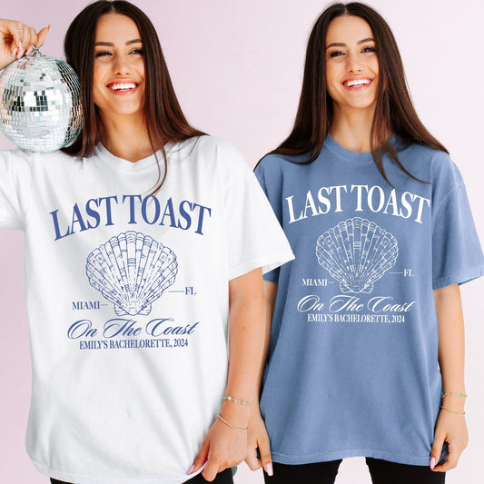 Sea Shell Last Toast On The Coast Bachelorette Party T - Shirts - peachybash com peachy bash